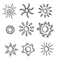 Set Of Different Sun Icons