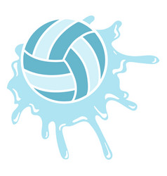 Waterpolo Ball With Water Splash Cut Out