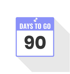 90 Days Left Countdown Sales Icon Days Left