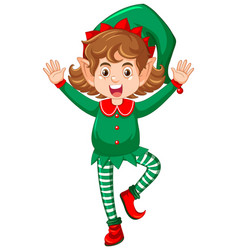 Happy Elf Wearing Christmas Costume