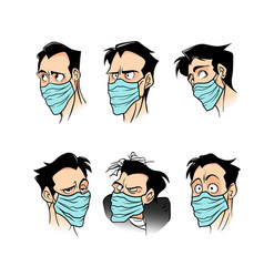 Healthcare Worker With Different Emotions Wearing