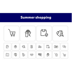 Summer Shopping Icon Set