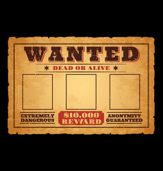 Western Wanted Banner With Reward Vintage Poster