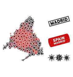 Coronavirus Mosaic Madrid Province Map