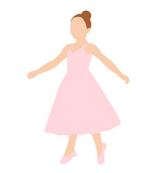 Isolated Ballerina Dancing In A Flat Style No Face