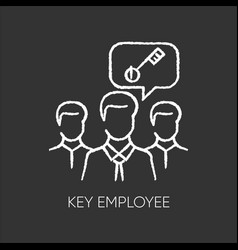 Key Employee Flat Design Long Shadow Glyph Icon