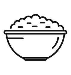 Milk Cream Bowl Icon Outline Food Production