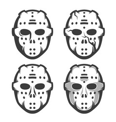 Retro Hockey Goalie Mask - Set Four Options