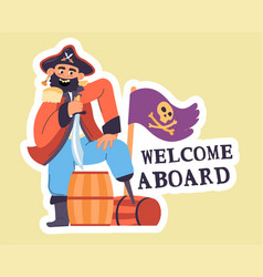 Welcome Aboard Pirate Party Man In Costumes