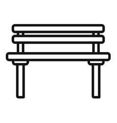 Park Wood Bench Icon Outline Lounge Room