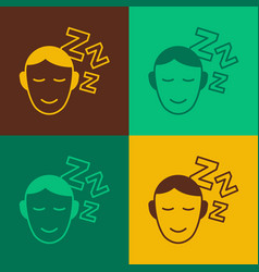 Pop Art Dreams Icon Isolated On Color Background