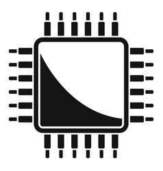 Science Cpu Icon Simple Circuit Chip