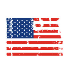 American Flag With Grunge Texture Design