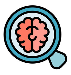 Brain Examination Icon Flat