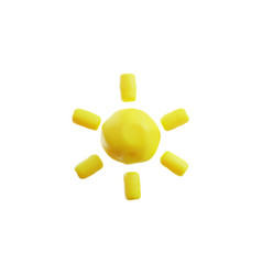 Simple Plasticine Sun With Rays 3d Style