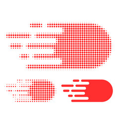 Electron Flight Halftone Dotted Icon