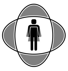 Man And Woman At The Same Time Icon Transgender