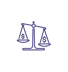 Money Scale Line Icon