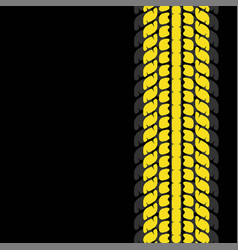 Tire Tracks Simple Yellow Background