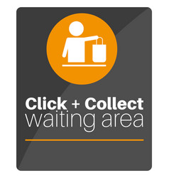 Click And Collect Waiting Area Sign