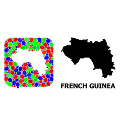 Mosaic Hole And Solid Map French Guinea