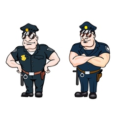 Two Large Beefy Determined Police Officers