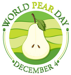 World Pear Day Poster Design