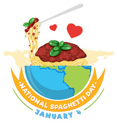 National Spaghetti Day Banner Design