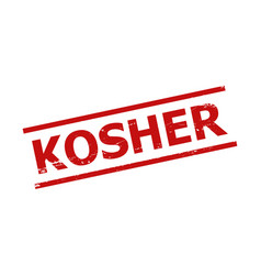 Kosher Red Unclean Stamp Seal With Lines