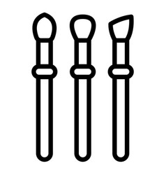 Make Up Brush Icon Outline Cosmetic Tool