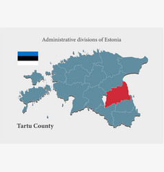 Map Estonia Tartu County