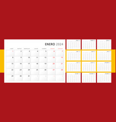 Calendar 2024 In Spanish Wall Quarterly