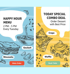 Happy Hour Menu Special Meal In Restaurant Web