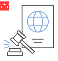 Immigration Law Line Icon