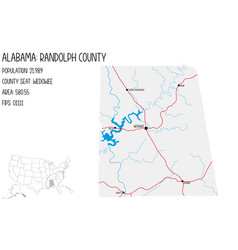 Map Of Randolph County In Alabama Usa