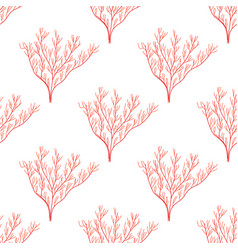 Summer Abstract Seamless Pattern Of Marine Plants