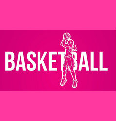 Basketball Female Player Action