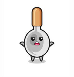 Cooking Spoon Mascot Character Saying I Do