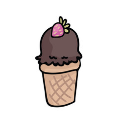 Cute Ice Cream Tub Cartoon