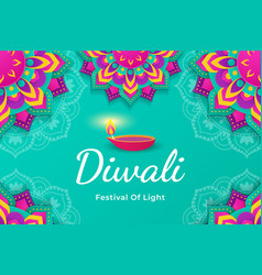 Diwali Festival In Paper Art Style