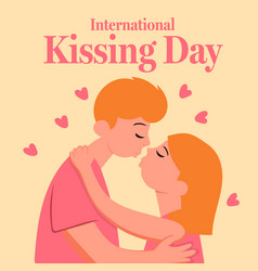 Flat International Kissing Day