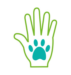 Hand With Dog Footprint