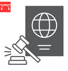 Immigration Law Glyph Icon