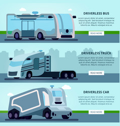 Autonomous Driverless Vehicles Banners