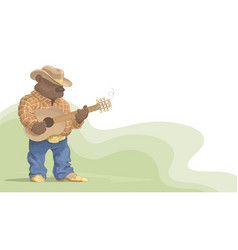 Bear Cowboy With A Guitar