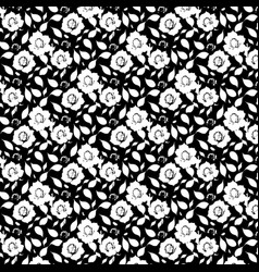 Black And White Flower Seamless Pattern Design