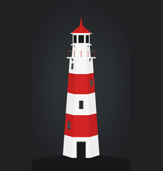 Cartoon Lighthouse Building Onshore