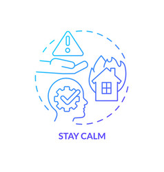 Stay Calm Blue Gradient Concept Icon