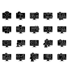 Telehealth Glyph Icons Set