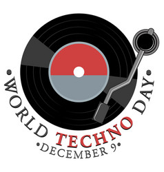 World Techno Day Text Banner Design